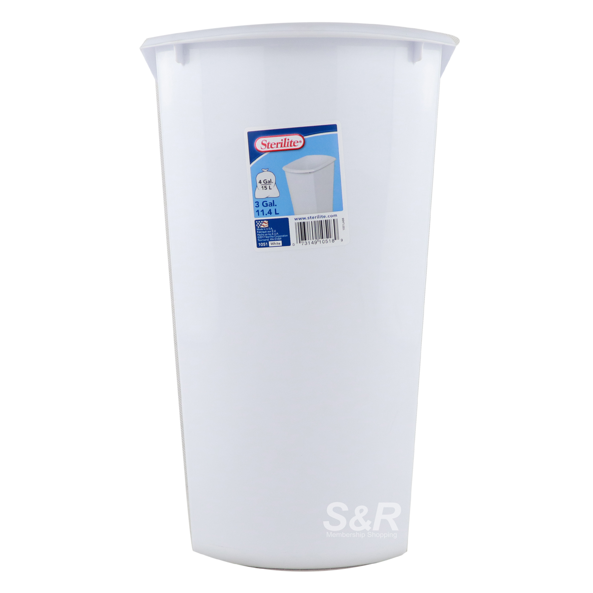 Sterilite White Waste Basket 1pc